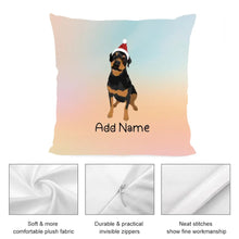 Load image into Gallery viewer, Personalized Rottweiler Soft Plush Pillowcase-Home Decor-Dog Dad Gifts, Dog Mom Gifts, Home Decor, Personalized, Pillows, Rottweiler-3