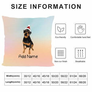 Personalized Rottweiler Soft Plush Pillowcase-Home Decor-Dog Dad Gifts, Dog Mom Gifts, Home Decor, Personalized, Pillows, Rottweiler-4