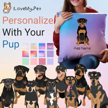 Load image into Gallery viewer, Personalized Rottweiler Soft Plush Pillowcase-Home Decor-Dog Dad Gifts, Dog Mom Gifts, Home Decor, Personalized, Pillows, Rottweiler-1