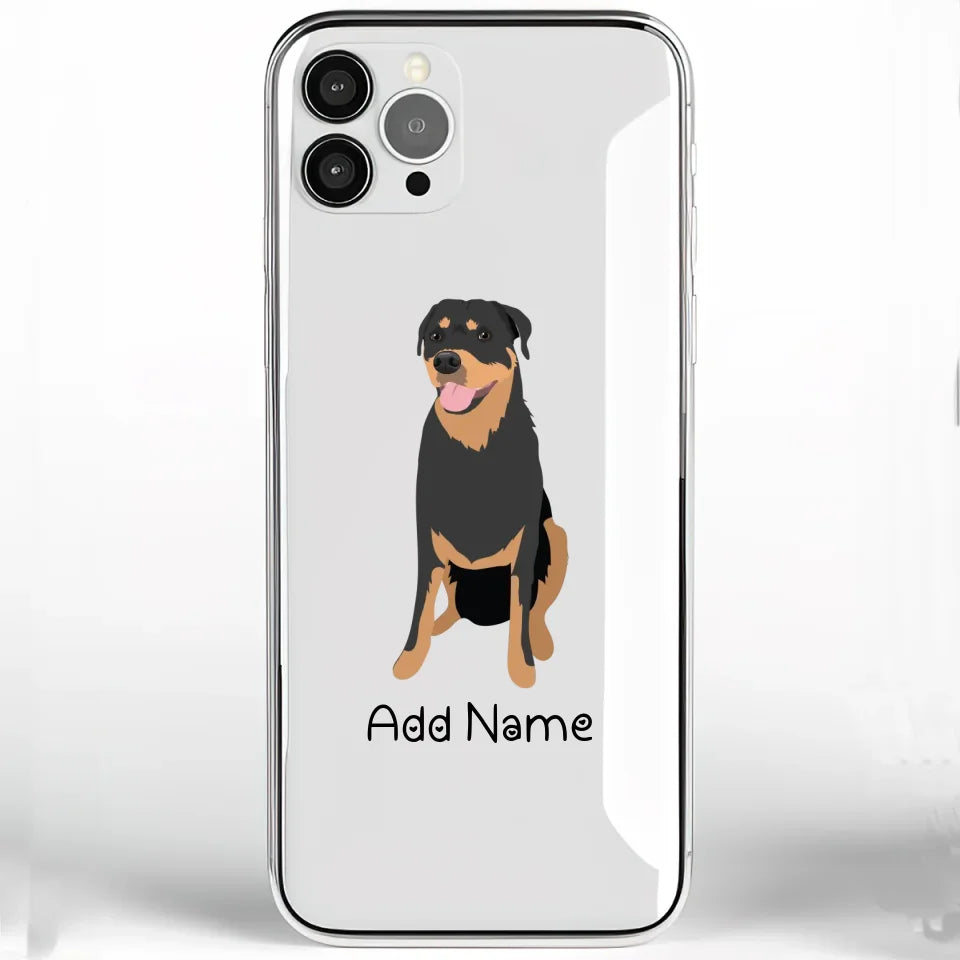 Personalized Rottweiler Soft Shell Phone Cover-Cell Phone Accessories-Accessories, Dog Mom Gifts, Personalized, Phone Case, Rottweiler-Phone Cover-Transparent TPU-One Size-2