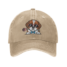 Load image into Gallery viewer, Personalized Saint Bernard Baseball Cap - Romeo Saint Bernard Design - Match Your Dog's Coat Color-Hats &amp; Caps-Accessories,Baseball Caps,Dog Mom Gifts-Beige-One Size-4