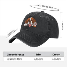 Load image into Gallery viewer, Personalized Saint Bernard Baseball Cap - Waving Saint Bernard Design - Match Your Dog's Coat Color-Hats &amp; Caps-7