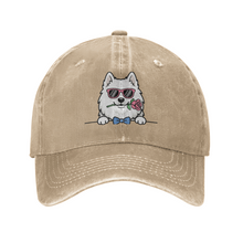 Load image into Gallery viewer, Personalized Samoyed Baseball Cap - Romeo Samoyed Design - Match Your Dog's Coat Color-Hats &amp; Caps-Accessories,Baseball Caps,Dog Mom Gifts-Beige-One Size-4