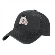 Load image into Gallery viewer, Personalized Samoyed Baseball Cap - Waving Samoyed Design - Match Your Dog's Coat Color-Hats &amp; Caps-Accessories,Baseball Caps,Dog Dad Gifts,Dog Mom Gifts,Samoyed-7