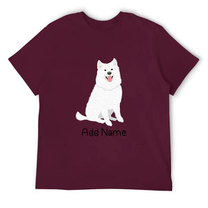 Personalized Samoyed Dad Cotton T Shirt-Apparel-Apparel, Dog Dad Gifts, Personalized, Samoyed, Shirt, T Shirt-Men's Cotton T Shirt-Maroon-Medium-15