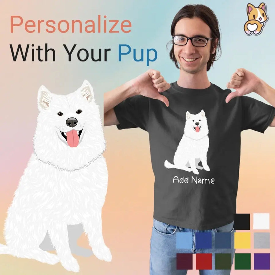Personalized Samoyed Dad Cotton T Shirt 900x