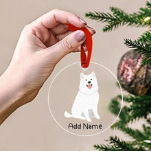 Load image into Gallery viewer, Personalized Samoyed Love Christmas Tree Ornaments-Christmas Ornament-Christmas, Personalized, Samoyed-Christmas Tree Ornaments-Transparent-3.5&quot; or 8.9 cm-2