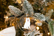 Load image into Gallery viewer, Personalized Samoyed Love Christmas Tree Ornaments-Christmas Ornament-Christmas, Personalized, Samoyed-Christmas Tree Ornaments-Transparent-3.5&quot; or 8.9 cm-3