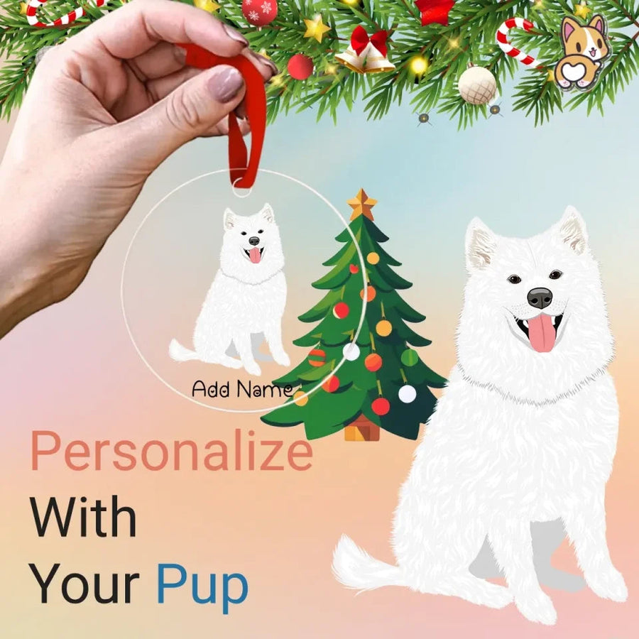 Personalized Samoyed Love Christmas Tree Ornaments 900x