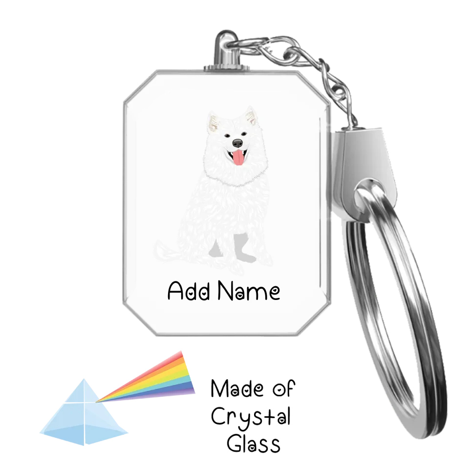 Personalized Samoyed Love Crystal Glass Keychain-Accessories-Samoyed-Crystal Keychain-Glass Crystal-One Size-2