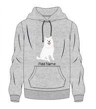 Load image into Gallery viewer, Personalized Samoyed Love Men&#39;s Warm Hoodie Sweatshirt-Apparel-Apparel, Dog Dad Gifts, Hoodie, Personalized, Samoyed, Sweatshirt-Men&#39;s Warm Hoodie Sweatshirt-Gray-S-10