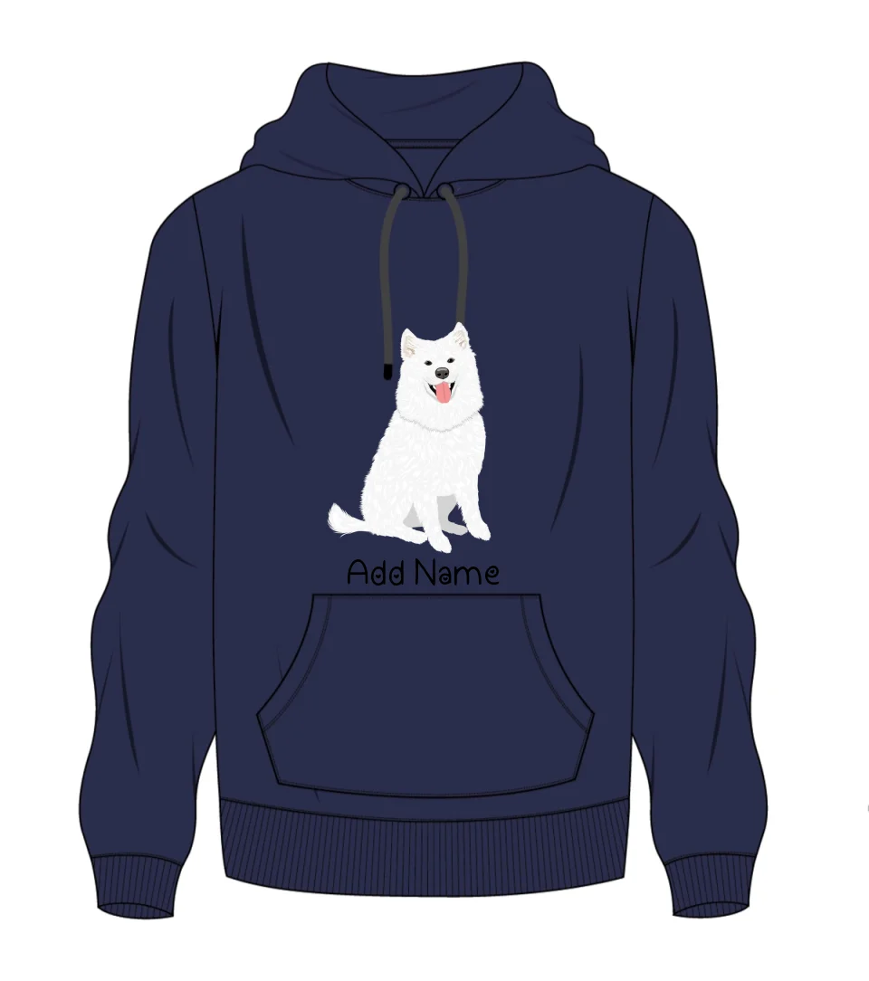 Personalized Samoyed Love Men's Warm Hoodie Sweatshirt-Apparel-Apparel, Dog Dad Gifts, Hoodie, Personalized, Samoyed, Sweatshirt-Men's Warm Hoodie Sweatshirt-Navy Blue-S-2