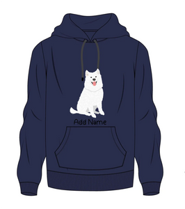 Personalized Samoyed Love Men's Warm Hoodie Sweatshirt-Apparel-Apparel, Dog Dad Gifts, Hoodie, Personalized, Samoyed, Sweatshirt-Men's Warm Hoodie Sweatshirt-Navy Blue-S-8