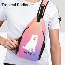 Load image into Gallery viewer, Personalized Samoyed Love Unisex Sling Bag Backpack-Accessories-Samoyed-Unisex Sling Bag Backpack-Tropical Radiance-One Size-18