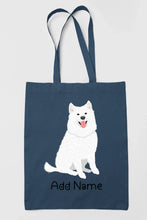 Load image into Gallery viewer, Personalized Samoyed Love Zippered Tote Bag-Accessories-Accessories, Bags, Dog Mom Gifts, Personalized, Samoyed-14