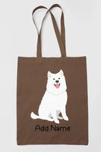 Load image into Gallery viewer, Personalized Samoyed Love Zippered Tote Bag-Accessories-Accessories, Bags, Dog Mom Gifts, Personalized, Samoyed-15