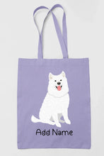 Load image into Gallery viewer, Personalized Samoyed Love Zippered Tote Bag-Accessories-Accessories, Bags, Dog Mom Gifts, Personalized, Samoyed-Zippered Tote Bag-Pastel Purple-Classic-2