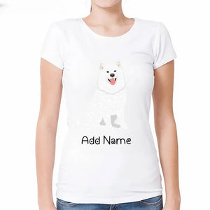 Personalized Samoyed Mom T Shirt for Women-Customizer-Apparel, Dog Mom Gifts, Personalized, Samoyed, Shirt, T Shirt-2
