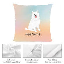 Load image into Gallery viewer, Personalized Samoyed Soft Plush Pillowcase-Home Decor-Dog Dad Gifts, Dog Mom Gifts, Home Decor, Personalized, Pillows, Samoyed-3