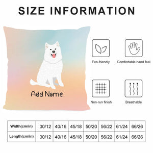 Personalized Samoyed Soft Plush Pillowcase-Home Decor-Dog Dad Gifts, Dog Mom Gifts, Home Decor, Personalized, Pillows, Samoyed-4