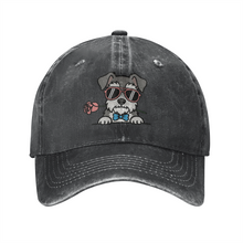 Load image into Gallery viewer, Personalized Schnauzer Baseball Cap - Romeo Schnauzer Design - Match Your Dog's Coat Color-Hats &amp; Caps-Accessories,Baseball Caps,Dog Mom Gifts-Black-One Size-4