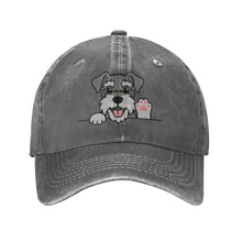 Load image into Gallery viewer, Personalized Schnauzer Baseball Cap - Waving Schnauzer Design - Match Your Dog's Coat Color-Hats &amp; Caps-Accessories,Baseball Caps,Dog Dad Gifts,Dog Mom Gifts,Schnauzer-Deep Heather-One Size-3