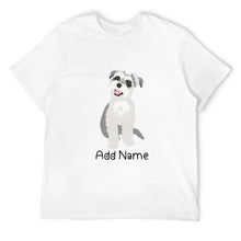 Load image into Gallery viewer, Personalized Schnauzer Dad Cotton T Shirt-Apparel-Apparel, Dog Dad Gifts, Personalized, Schnauzer, Shirt, T Shirt-Men&#39;s Cotton T Shirt-White-Medium-10