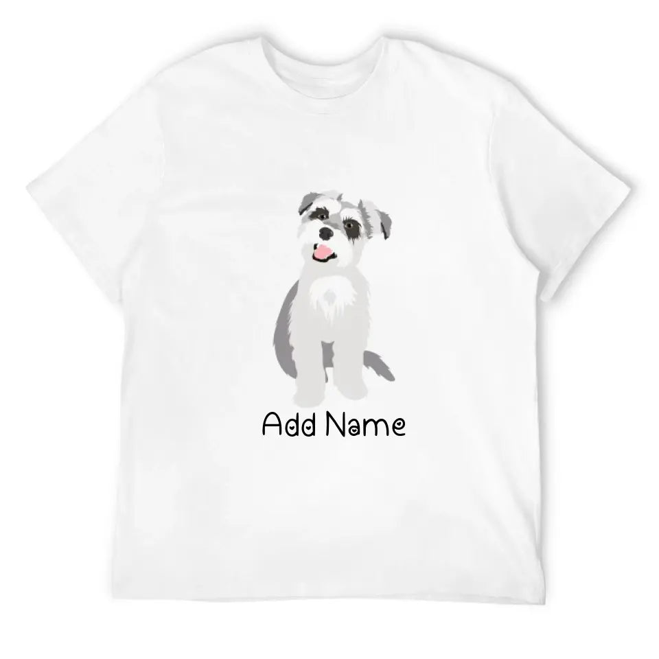 Personalized Schnauzer Dad Cotton T Shirt-Apparel-Apparel, Dog Dad Gifts, Personalized, Schnauzer, Shirt, T Shirt-Men's Cotton T Shirt-White-Medium-10