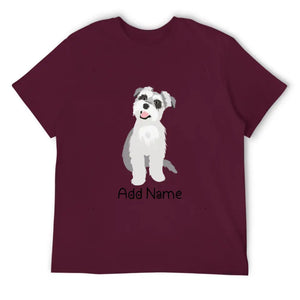 Personalized Schnauzer Dad Cotton T Shirt-Apparel-Apparel, Dog Dad Gifts, Personalized, Schnauzer, Shirt, T Shirt-Men's Cotton T Shirt-Maroon-Medium-15