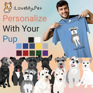 Personalized Schnauzer Dad Cotton T Shirt 360x