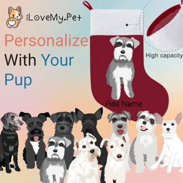 Personalized Schnauzer Large Christmas Stocking 360x