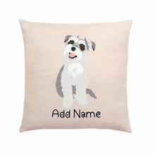 Load image into Gallery viewer, Personalized Schnauzer Linen Pillowcase-Home Decor-Dog Dad Gifts, Dog Mom Gifts, Home Decor, Pillows, Schnauzer-2