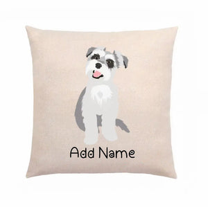 Personalized Schnauzer Linen Pillowcase-Home Decor-Dog Dad Gifts, Dog Mom Gifts, Home Decor, Pillows, Schnauzer-2
