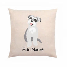 Load image into Gallery viewer, Personalized Schnauzer Linen Pillowcase-Linen Pillow Case-Cotton-Linen-16&quot;x16&quot;