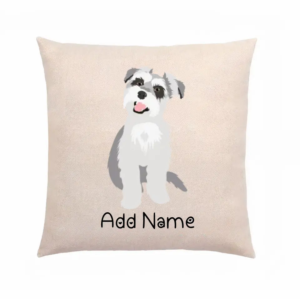 Personalized Schnauzer Linen Pillowcase-Linen Pillow Case-Cotton-Linen-16