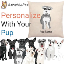 Load image into Gallery viewer, Personalized Schnauzer Linen Pillowcase-Linen Pillow Case-Cotton-Linen-16&quot;x16&quot;