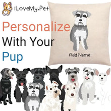 Load image into Gallery viewer, Personalized Schnauzer Linen Pillowcase