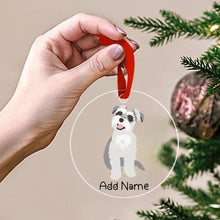 Load image into Gallery viewer, Personalized Schnauzer Love Christmas Tree Ornaments-Christmas Ornament-Christmas, Personalized, Schnauzer-Christmas Tree Ornaments-Transparent-3.5&quot; or 8.9 cm-2