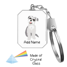 Load image into Gallery viewer, Personalized Schnauzer Love Crystal Glass Keychain-Accessories-Schnauzer-Crystal Keychain-Glass Crystal-One Size-2