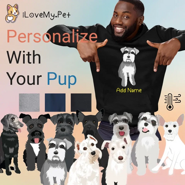 Personalized Schnauzer Love Mens Warm Hoodie Sweatshirt 360x