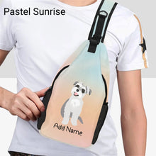 Load image into Gallery viewer, Personalized Schnauzer Love Unisex Sling Bag Backpack-Accessories-Schnauzer-Unisex Sling Bag Backpack-Pastel Sunrise-One Size-21