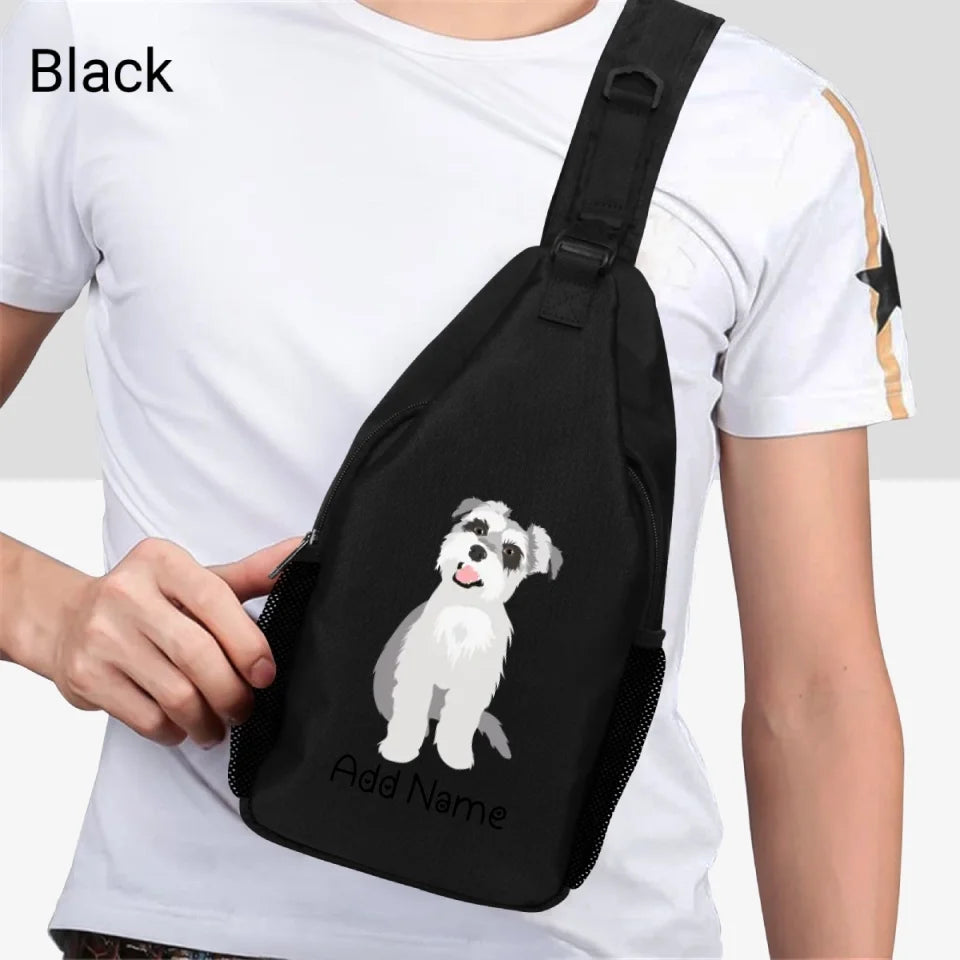 Personalized Schnauzer Love Unisex Sling Bag Backpack-Accessories-Schnauzer-Unisex Sling Bag Backpack-Black-One Size-2