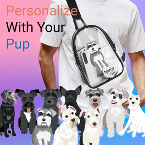 Schnauzers transparent-sling-bag-multi