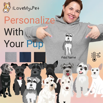 Personalized Schnauzer Love Womens Warm Hoodie Sweatshirt 360x