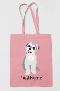 Personalized Schnauzer Love Zippered Tote Bag-Accessories-Accessories, Bags, Dog Mom Gifts, Personalized, Schnauzer-11