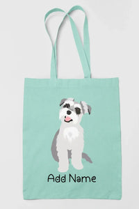 Personalized Schnauzer Love Zippered Tote Bag-Accessories-Accessories, Bags, Dog Mom Gifts, Personalized, Schnauzer-12