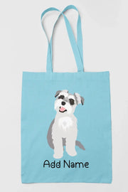 Personalized Schnauzer Love Zippered Tote Bag-Accessories-Accessories, Bags, Dog Mom Gifts, Personalized, Schnauzer-13