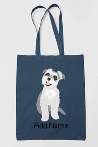 Personalized Schnauzer Love Zippered Tote Bag-Accessories-Accessories, Bags, Dog Mom Gifts, Personalized, Schnauzer-14