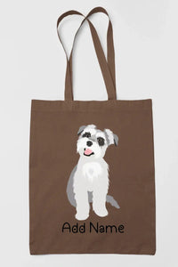 Personalized Schnauzer Love Zippered Tote Bag-Accessories-Accessories, Bags, Dog Mom Gifts, Personalized, Schnauzer-15