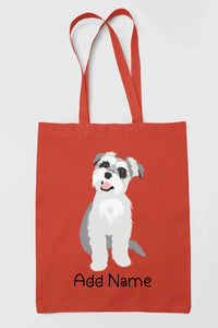 Personalized Schnauzer Love Zippered Tote Bag-Accessories-Accessories, Bags, Dog Mom Gifts, Personalized, Schnauzer-16